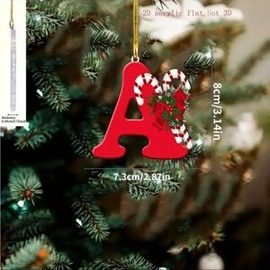 Acrylic Alphabet Letter 2D Ornament